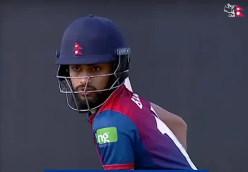 नेपाललाई झट्का: कुशल भूर्तेल ३८ रन बनाएर आउट