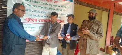 रसुवामा १ सय ५ जनाले गरे रक्तदान