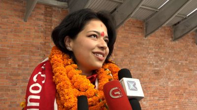 एशियाली खेलकुदमा पदक जित्न सफल खेलाडी पलेशा फर्किन नेपाल