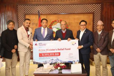 भूकम्प पीडित राहत कोषमा पर्यटन मन्त्रालयले दियो चार करोड